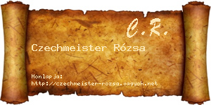 Czechmeister Rózsa névjegykártya
