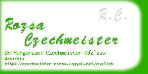 rozsa czechmeister business card